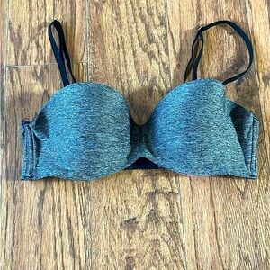 Victoria’s Secret bra size 34C multi strap less light lift lined underwire grey